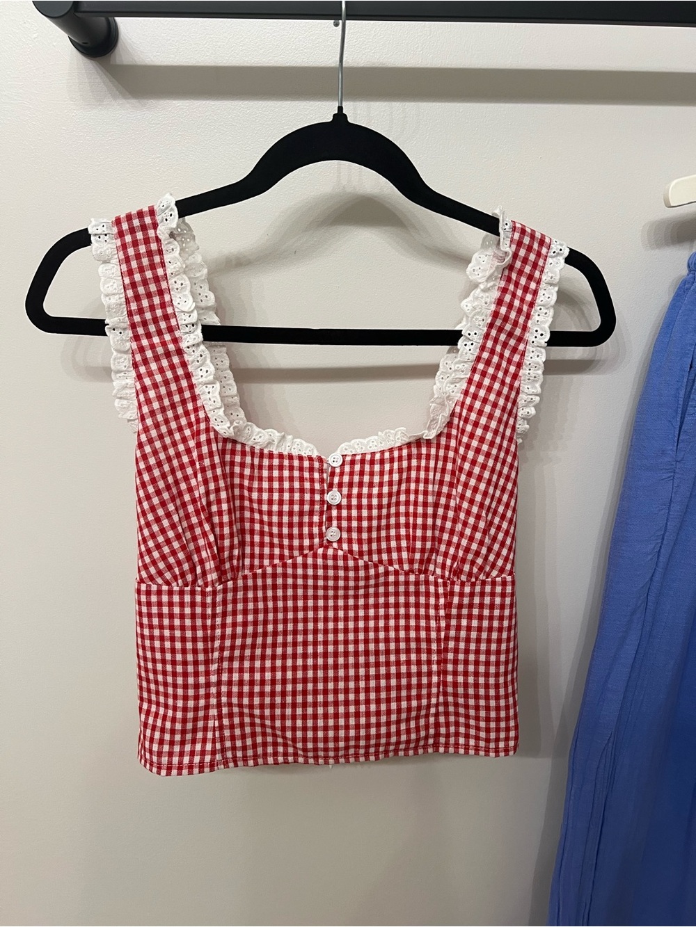 CUTE Coquette Red Gingham Top - Picture 4 of 6